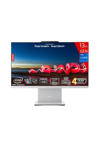 LENOVO i7-13620H 16GB DDR5 512GB SSD 27 FHD IPS FreeDos F0HM004JTR Kablosuz Klavye+Mouse Beyaz